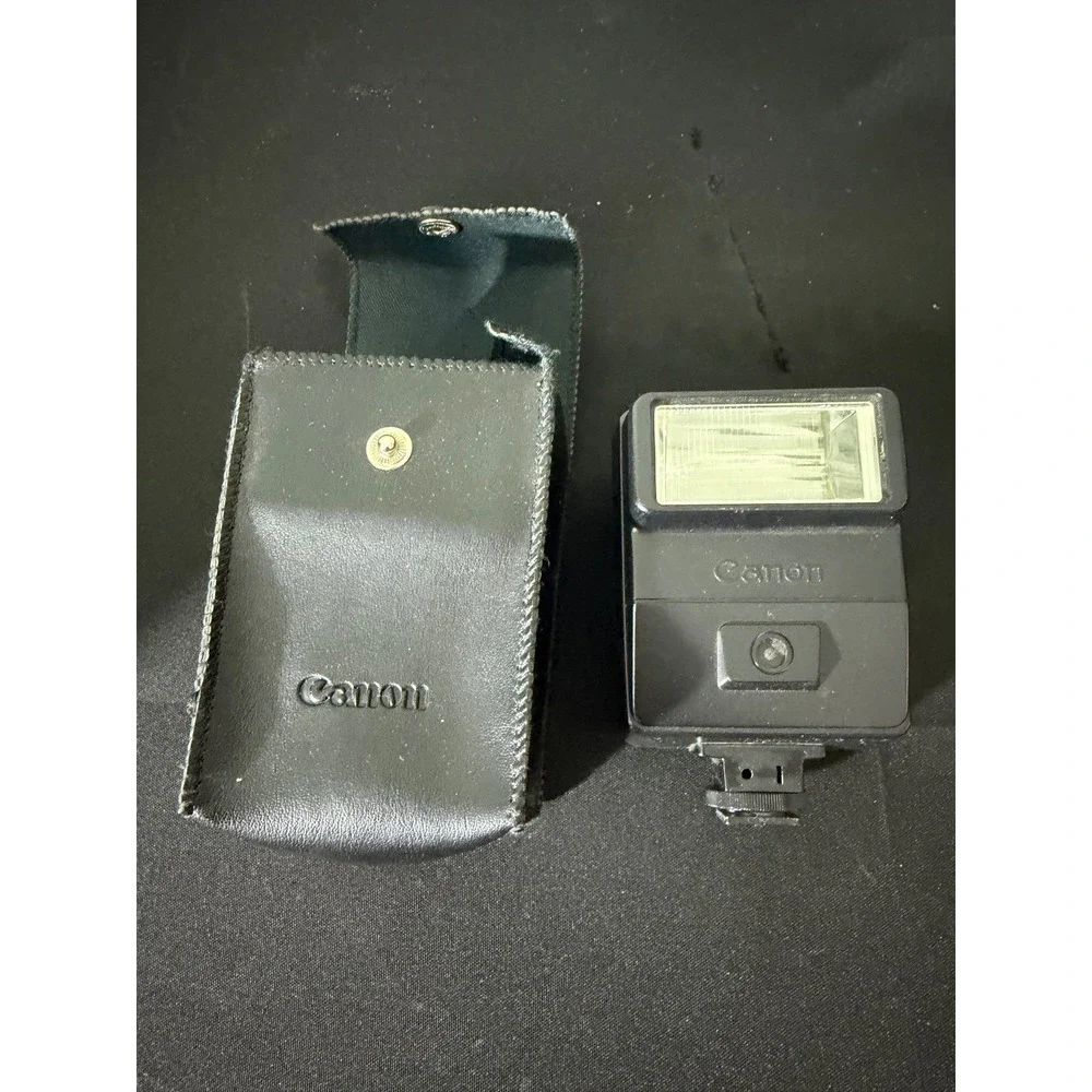 Canon Speedlite 177A Flash Unit OS Black Excellent Vintage Camera Accessory Case
